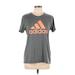 Adidas Active T-Shirt: Gray Activewear - Women's Size Large