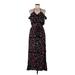 Mi ami Casual Dress V Neck Sleeveless: Black Print Dresses - Women's Size Medium