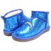 Women's Cuce Blue Los Angeles Chargers Sequin Ankle Boots