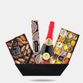 Halal Barfi Hamper Medium by Giftalicious® with Dates, Nuts and Non-Alcoholic Wine