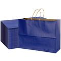 BLEWINDZ 70Pcs Gift Bags Large 16x6x12 Inches Kraft Paper Bags with Handles Bulk – Deep Blue Goodie Bags Shopping Bags for Grocery Merchandise