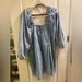 Free People Dresses | Free People Jean Dress, Box Neck Line (New With Tag) | Color: Blue | Size: S