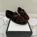 Gucci Shoes | Gucci Jordaan Velvet Loafer | Color: Brown/Gold | Size: 9.5