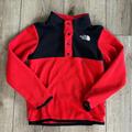 The North Face Shirts & Tops | Boys The North Face Quarter Snap Fleece Shirt Size 5 Red Black | Color: Black/Red | Size: 5b