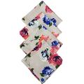 Kate Spade Dining | Kate Spade Designer Set Of 4 Linen Floral Spring White Pink Blue Print Napkins | Color: Blue/Cream | Size: 19" X 19"