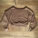 Free People Tops | Free People Oversized Off Shoulder Batwing Sweater In Brown - Women’s Sz Medium | Color: Brown | Size: M