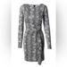 Michael Kors Dresses | Michael Michael Kors Womens Size Xs Black/Grey Snake Print Wrap Dress | Color: Black/White | Size: Xs