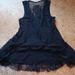 Free People Dresses | Free People Black Lace Reign Over Me Fit And Flare Skater Dress, Size 6 | Color: Black | Size: 6