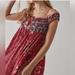 Free People Dresses | Nwt Free People Intimately Bali Mariposa Slip Mini Dress Red | Color: Red | Size: M