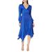 Michael Kors Dresses | Michael Kors Women's Jacquared Zebra-Print Plisse Dress Regular B4hp | Color: Blue | Size: Various
