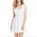 Free People Dresses | Free People White Half Moon Cotton Mini Dress Sz M | Color: White | Size: M