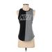 Nike Active Tank Top: Gray Print Activewear - Women's Size Small