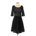 Plenty By Tracy Reese Casual Dress: Black Dresses - Women's Size 8