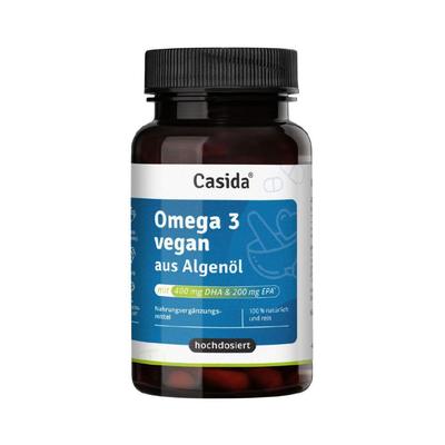 Omega-3 Vegan Algenöl hochdosiert EPA DHA Kapseln 60 St Image