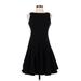 Calvin Klein Casual Dress - A-Line: Black Solid Dresses - Women's Size 2 Petite