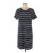 Draper James Casual Dress - Shift: Blue Stripes Dresses - Women's Size Medium