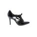 Banana Republic Heels: Slip-on Stilleto Cocktail Party Black Print Shoes - Women's Size 6 1/2 - Pointed Toe