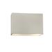 Brayden Studio® Durso 1 - Light Dimmable Flush Mounted Sconce Ceramic in White/Brown | 8" H x 12" W x 4" D | Wayfair