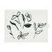 Trademark Fine Art Modern & Contemporary Little Flora II On Canvas by Melissa Wang Painting Canvas, in Black/White | 14 H x 19 W x 2 D in | Wayfair
