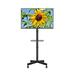 Cozypony Single Screen Floor Stand Mount, Stainless Steel in Black | 18.9 H x 53.15 W x 17.32 D in | Wayfair 00828621698488