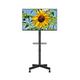 Cozypony Single Screen Floor Stand Mount, Stainless Steel in Black | 18.9 H x 53.15 W x 17.32 D in | Wayfair 00828621698488