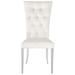 Rosdorf Park Katrell Tufted Velvet Back Side Chair Upholstered/Velvet in White | 41.5 H x 20 W x 25 D in | Wayfair 5145243BBF52473984940BDAA5290699