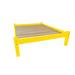 Red Barrel Studio® Anaaya Solid Wood Bed Frame Wood in Yellow | 20 H x 59 W x 81 D in | Wayfair 9F3FD251F66344A6B5265A5FB12B3A01