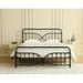 Winston Porter Mouna Metal Platform Bed in Black | 43.3 H x 54.4 W x 77 D in | Wayfair 2AB965801C89431EAA9D06B116E88B6E