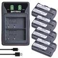 Batterie 4x BP-511A BP-511 BP 511 511A BP511 BP511A avec double chargeur USB LED pour Canon EOS 40D