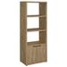 Millwood Pines Burhans Multimedia Media Shelves Wood/Manufactured Wood in Brown | 70.75 H x 26 W x 15.5 D in | Wayfair