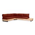 AllModern Luthien Teak 5 - Person Outdoor Seating Group w/ Sunbrella Cushions Wood/Natural Hardwoods/Teak in Red | Wayfair