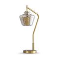 Mercer41 Cafe 26.5" H Table Lamp Glass/Metal in Gray/Yellow | 26.5 H x 9 W x 13 D in | Wayfair D5EF2BC9C1DA4BC3907A65D7D4959CC4