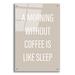 Trinx Without Coffee On Plastic/Acrylic by Design Fabrikken Textual Art Plastic/Acrylic in White | 36 H x 24 W x 0.2 D in | Wayfair