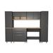 Wade Logan® Brekkin 6 Piece Storage System Manufactured Wood in Brown/Gray | 70.9 H x 94.4 W x 19.6 D in | Wayfair 3960F0D5ED4E40CB954D06B418BB351C