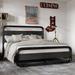 17 Stories Taivon Metal Slat Bed Metal in Black | 40.7 H x 62.8 W x 83.6 D in | Wayfair 774230905C9349518094560AFE8321D9