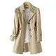 Manteau de loisirs élégant pour femme manteau long à simple boutonnage veste d'affaires ou