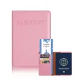 Porte-passeport en cuir PU mince portefeuille de passeport protecteur de couverture de passeport