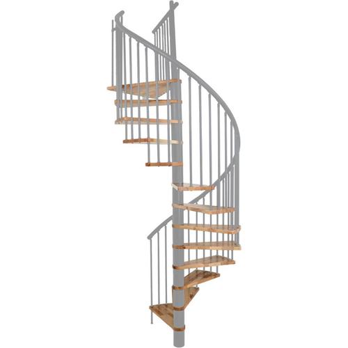 Minka Spindeltreppe SPIRAL EFFECT grau Wendeltreppe, 120 cm, Eiche