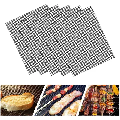 Grill gitter Backnetz Zubehör Antihaft-Grill gitter matte funktioniert auf Raucher Pellet Gas Holzkohle Grill blech Liner