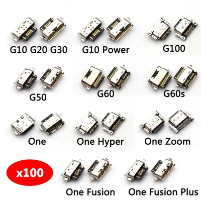 100Pcs USB Stecker Lade Lade Port Für Motorola Moto G10 G100 G20 G30 G50 G60 Power One Hyper zoom Fusion Plus Z3 Spielen