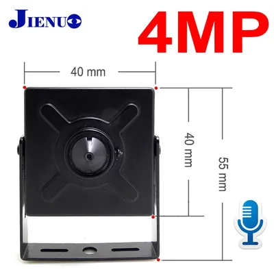 4MP POE Kamera Mini Audio Micro CCTV Sicherheit Video Überwachung Cam Indoor Hause Onvif Kleine Integrierte MIC HD Netzwerk Xmeye ICsee