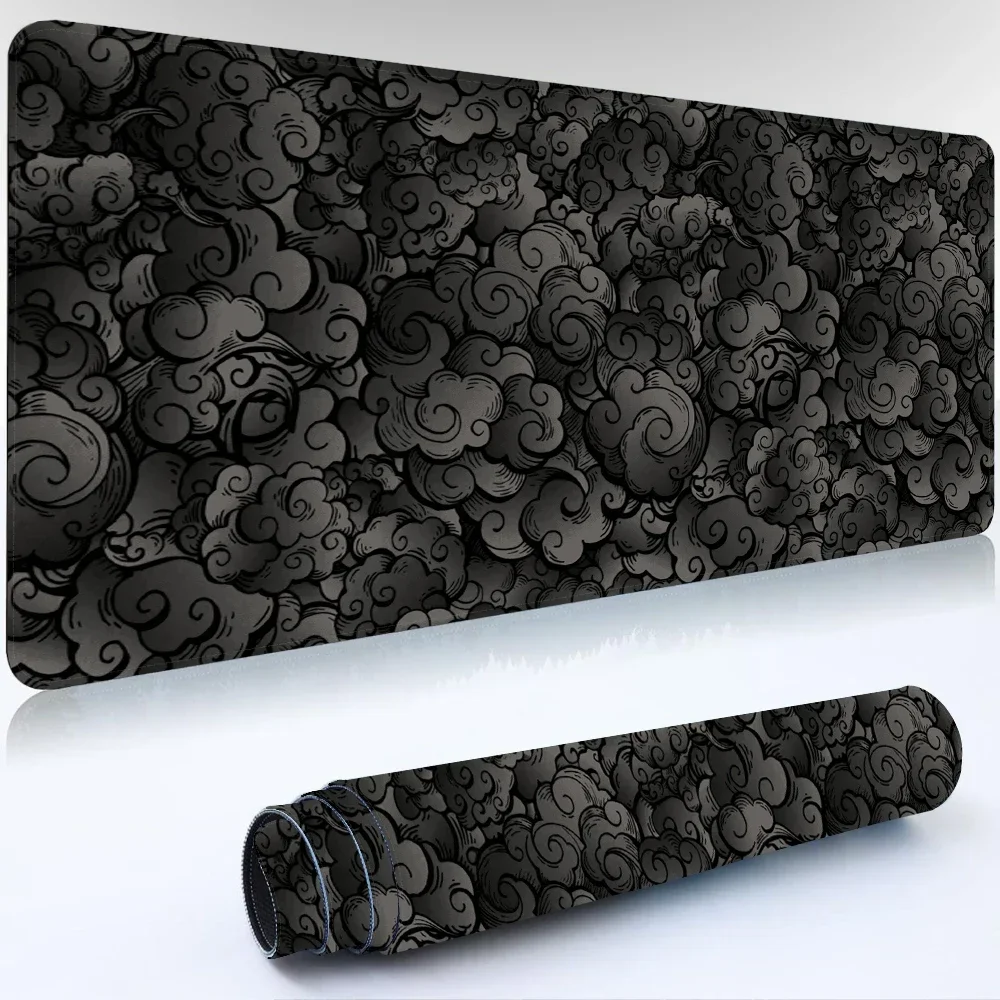 Japan Wolken Mousepad Kawaii Schwarz Deskmat Büros Teppich Große Gaming Mousepad Laptop Computer Gummi Mauspad Zubehör Image