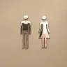 Segnaletica per segnaletica da parete per porta WC/bagno/bagno/WC cartello in plastica per uomo e
