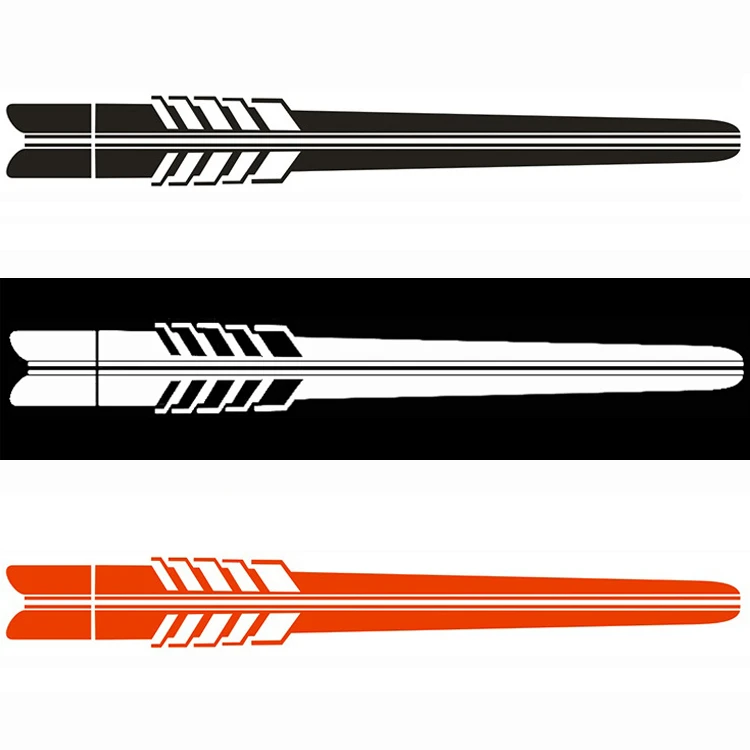 Auto Seite Aufkleber Wrap Racing Streifen Für Audi Ford BMW Toyota Honda Mercedes Benz Auto Vinyl Film Körper Tür Zubehör Aufkleber Image