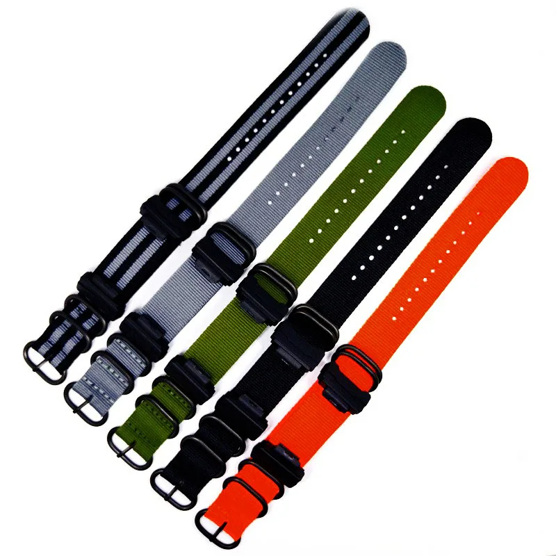 Kuh-Ring-Schnalle, Nylonband für Casio G-Shock GSHOCK GA100 GA400 DW5600 M5610 Adapter, Gummi-Stecker, 16 mm, ersetzt den Riemen Image