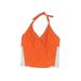 Nike Halter Top Orange Print V-Neck Tops - Kids Girl's Size 12