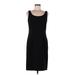 Jessica Howard Casual Dress - Sheath Scoop Neck Sleeveless: Black Print Dresses - Women's Size 6