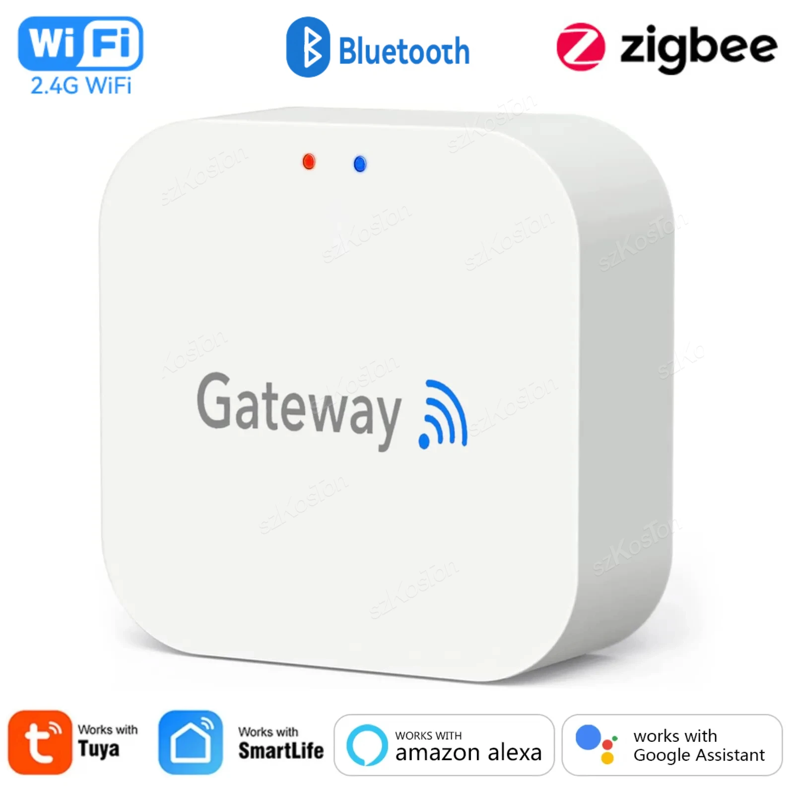 Tuya Smart Life Multi-modus Gateway Smart Home Automation Hub ZigBee WiFi Brücke Bluetooth Mesh Sprachsteuerung für Alexa Google Image