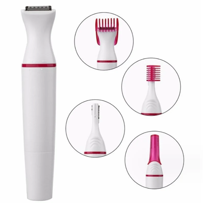 Multifunktions 5 IN 1 Frauen Elektrische Epilierer Haar Rasierer Trimmer Für Augenbraue Bikini Bein Unterarm Gesichts Haar Entfernung Haar Clipper Image