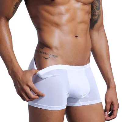 Mann Unterhose Boxershorts Eis Seide coole Männer Boxer Kofferraum Unterwäsche Herren Höschen Pyjama Shorts Lounge wear Pfeil Hosen Image